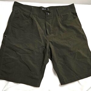Oakley Mens Olive Green Flat Front Shorts